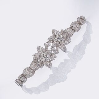 High-Carat Old Cut Diamond Bracelet 'Belle Epoque'