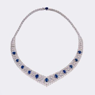 High-Carat Gala-Necklace withSapphires and Diamonds