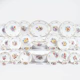 A Dinner Service with Floral Painting