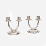 A Pair of Art Deco Candlesticks