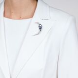 Sapphire Diamond Brooch - image 2