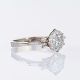 Rare White Diamond Solitaire Ring - image 2