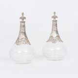A Pair of Small Vinegar and Oil Carafes