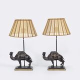 A Pair of Table Lamps with Dromedaries - image 1