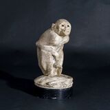 A Rare Marble Sculpture 'Rhesus Monkey' - image 1
