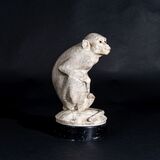 A Rare Marble Sculpture 'Rhesus Monkey' - image 6