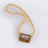 Pearl Necklace with Landscape Miniature 'Genève' - image 1