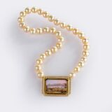 Pearl Necklace with Landscape Miniature 'Genève' - image 2