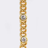 Curb-Chain Bracelet with Rare-White Diamonds - image 3