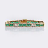 Elegantes Brillant Smaragd Armband - Bild 2