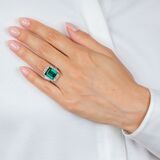 Fine Art-déco Tourmaline Diamond Ring - image 3