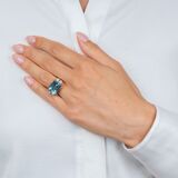 Aquamarine Diamond Ring - image 3