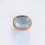 Aquamarine Diamond Ring - image 2