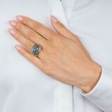 Aquamarine Diamond Ring - image 3