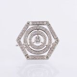 Diamond Brooch in art déco style - image 1