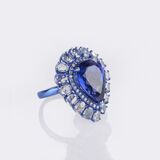 Tanzanite Diamond Cocktailring - image 1