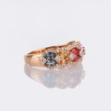Multicoloured Sapphire Diamond Ring 'Rainbow' - image 2