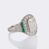 Diamond Emerald Ring - image 2