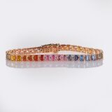 Multicoloured Sapphire Bracelet 'Rainbow' - image 1