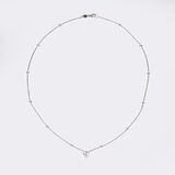 Petite Diamond Necklace with Solitaire Heart Diamond - image 2