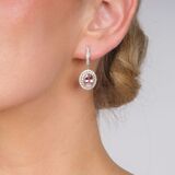 Pair of Morganite Diamond Earrings - image 2