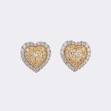 Pair of Diamond Earstuds in Heartshape