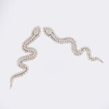 Paar Serpente Ohrhänger mit Brillant-Besatz - Bild 1