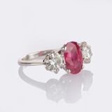 Natural Ruby Diamond Ring - image 2