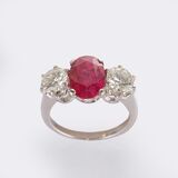 Natural Ruby Diamond Ring - image 3