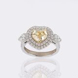 Fancy Diamond Ring in Heartform - image 2