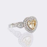 Fancy Diamond Ring in Heartform - image 3