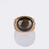 Star Sapphire Ring with Diamonds - image 1