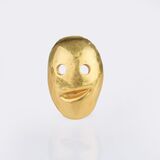 Limited Gold Pendant 'Tête ou Tête ovale' by Pierre Hugo - image 1