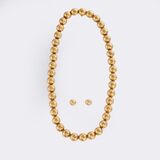 Goldcollier mit Paar Ohrstecker - Bild 1