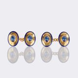 Pair of English Sapphire Cufflinks