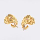 Rare Pair of English Cufflinks with Animal Depictions 'Elephant'