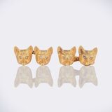 Fine Pair of English Cufflinks 'Fox' by Hancocks London - image 1