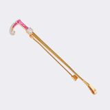 Novelty Jewellery Piece Needlebrooch with Gemstones 'Walking Stick' - image 2