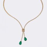 Highcarat extraordinary fine Emerald Diamond Necklace - image 1