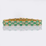 Feines Smaragd Brillant Armband - Bild 2
