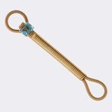 Rare Gold Bracelet with Aquamarin on Loop Clasp - image 2