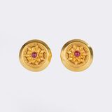 Pair of Ruby Gold Earrings