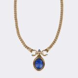 Gold Panzercollier mit Lapislazuli Skarabäus - Bild 1