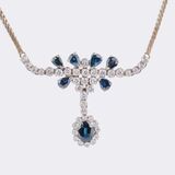 Sapphire-Diamond Necklace - image 1