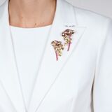 Excellent Double-Brooch 'Roses' - image 2