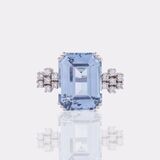 Aquamarine Diamond Clip