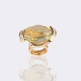 Modern Citrine Diamond Ring - image 3