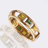Curriculum Vitae Bangle Bracelet 'Rainforest' with coloured Gemstones - image 2
