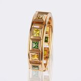 Curriculum Vitae Bangle Bracelet 'Rainforest' with coloured Gemstones - image 4