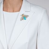 Brosche 'Biene' mit Türki Opal Besatz - Bild 2